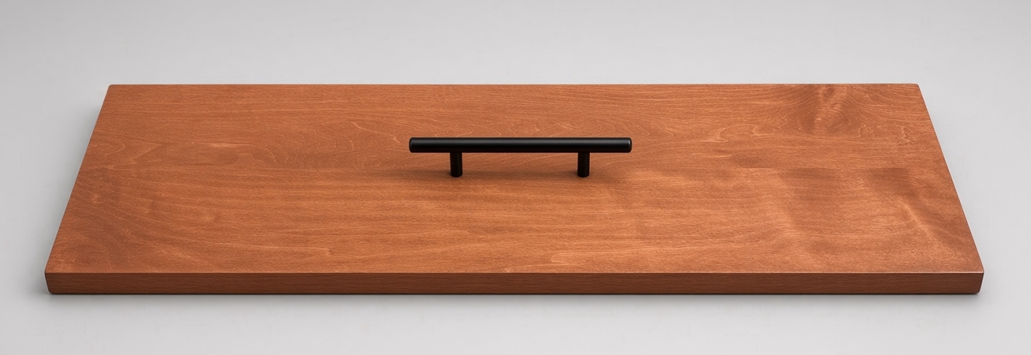 Hardwood Maple drawer front in the Lundia Cherry finish