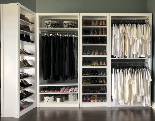 Customer photo of a Lundia closet in our Painted White finish