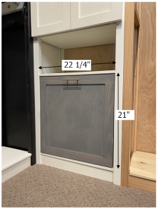 Hamper door dimensions